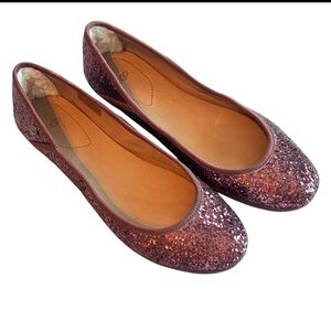 EUC Ugg Australia Glitter Ballet Flats size 8.5